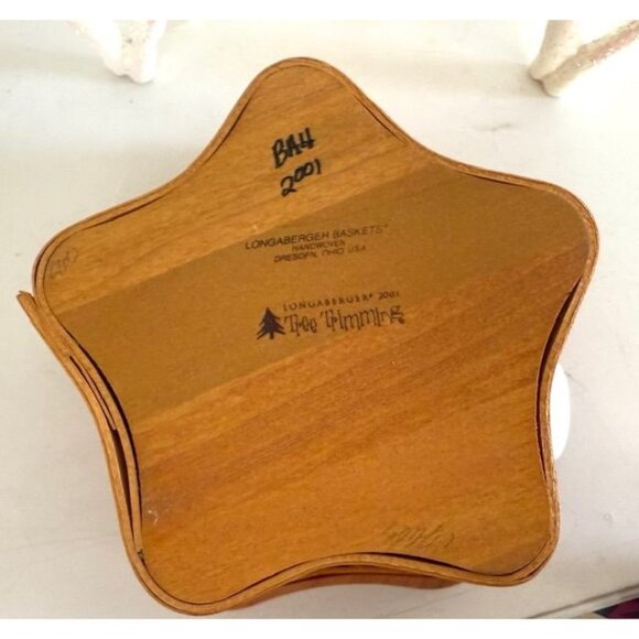 Longaberger Tree Trimming 2001 Twinkle Basket, Lid, Liner & Tie-On - Picture 6 of 8